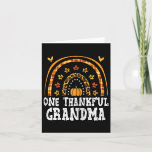 Fall Rainbow Thankful Grandma Thanksgiving Family  Card