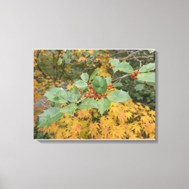 Fall Red Berries Canvas Print (Front)