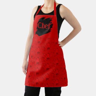 Fall Red Leaves All-Over Print Chef Apron