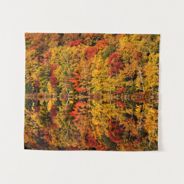 Fall Reflection on Russell Pond | New Hampshire Tapestry (Front (Horizontal))
