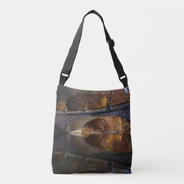 Fall Reflections at the Vanderbilt Estate Crossbody Bag (Front)