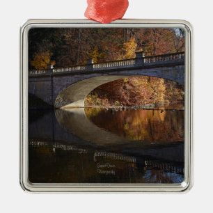 Fall Reflections at the Vanderbilt Estate Metal Tree Decoration
