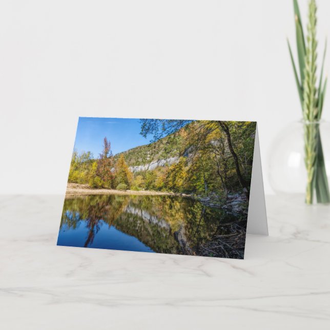 Fall Reflections Buffalo River Greeting Card (Front)