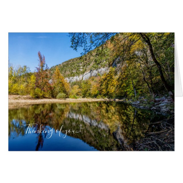 Fall Reflections Buffalo River Thinking Of U Card (Front Horizontal)