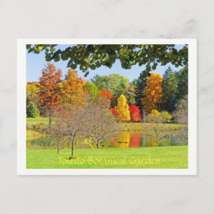 FALL REFLECTIONS IN LAKE AT TOLEDO BOTANICAL GARDE POSTCARD