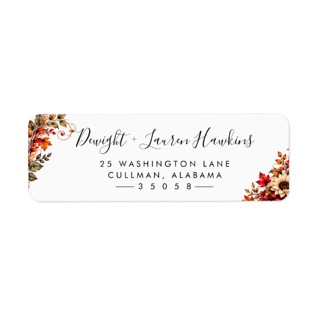 Fall | Return Address Label (Front)