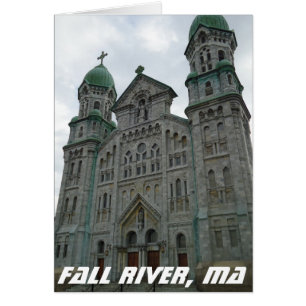 Fall River, Mass Gothic Church Greeting Card