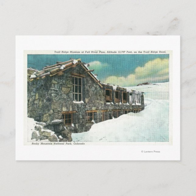 Fall River Pass Trail Ridge Museum Bldg Postcard (Front)