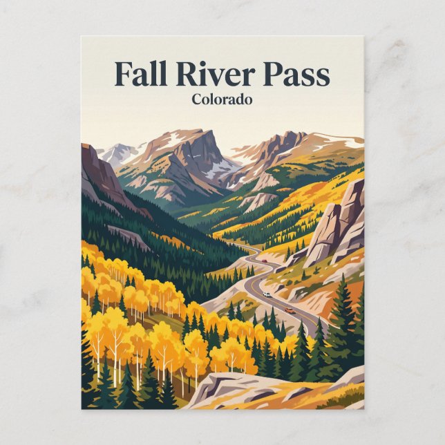 Fall River Pass USA Postcard (Front)