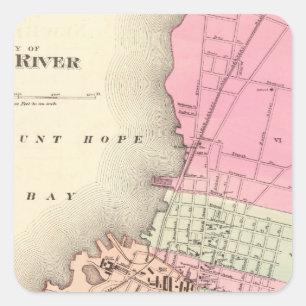 Fall River Square Sticker