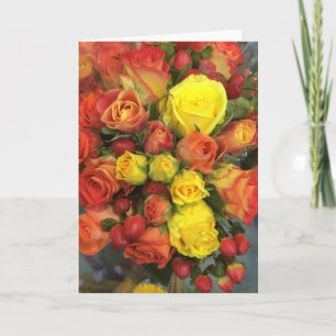 Fall roses greeting card