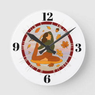 Fall Round Clock