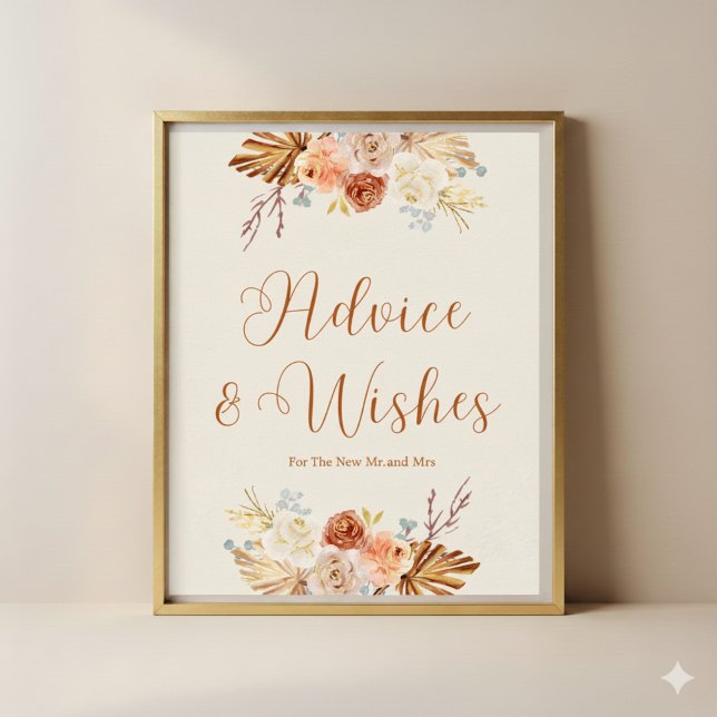 Fall Rustic Advice and Wishes For Newlyweds Poster (Creator Uploaded)