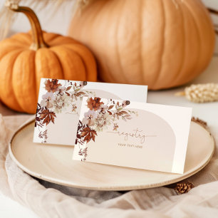 Fall rustic bridal shower registry enclosure card