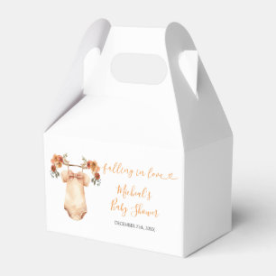 Fall Rustic Floral Baby Clothesline Baby Shower Favour Box