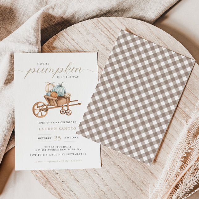 Fall Rustic - Little Pumpkin Baby Shower | Invitation (Available for print and instant digital download!)