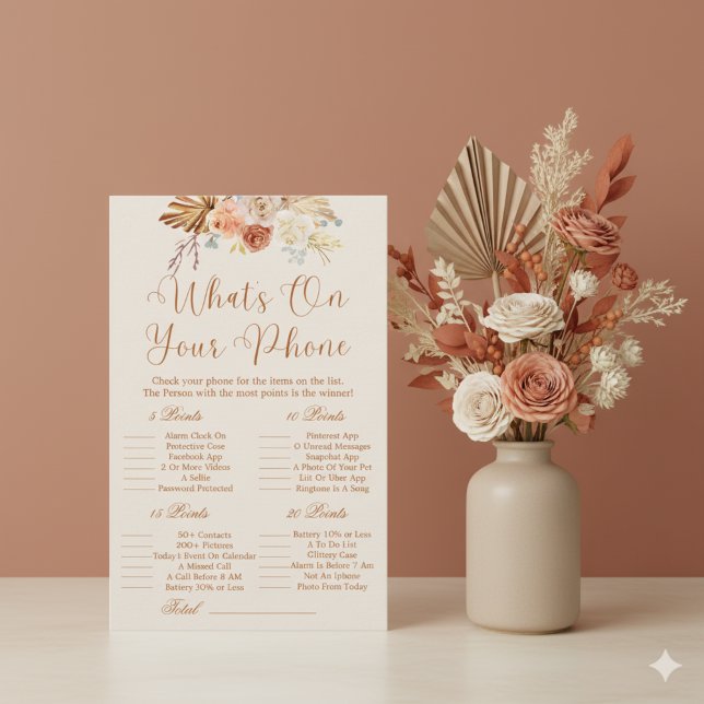 Fall Rustic  What's On Your Phone Bridal Game (Creator Uploaded)