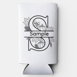 Fall S Monogram Seltzer Can Cooler