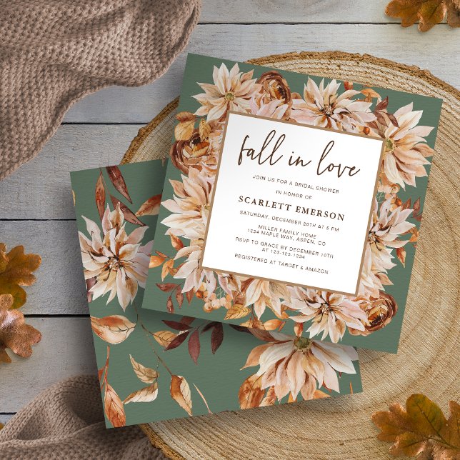 Fall Sage Green Bridal Shower Invitation (Fall Sage Green Bridal Shower Invitation
)