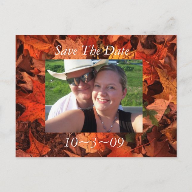 Fall Save the Date Announcement Postcard (Front)