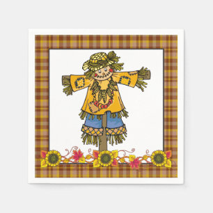 Fall Scarecrow paper napkins seasonal