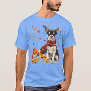Fall ScarfChihuahua Dog Autumn Falling Leaves T-Shirt