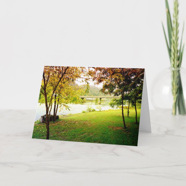 Fall Scene in Marshall, NC Greeting Card (Front)