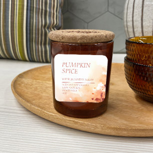 Fall Scented Candle Modern Watercolor Label