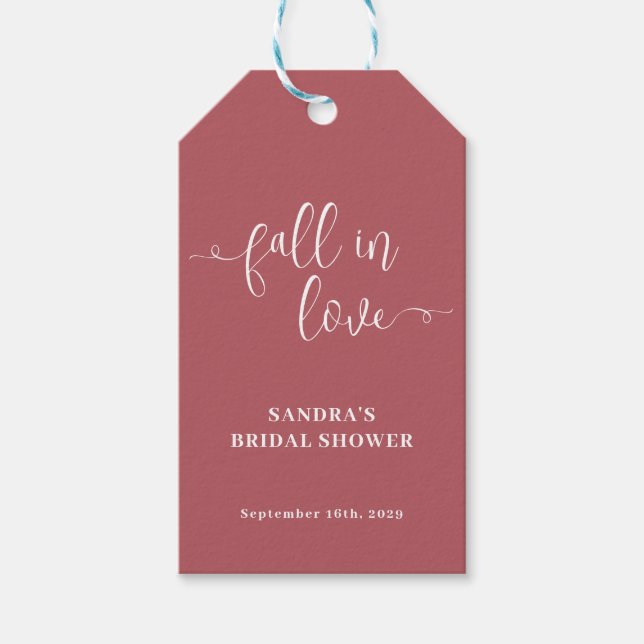  Fall Scripture Bridal Shower  Gift Tags (Front)