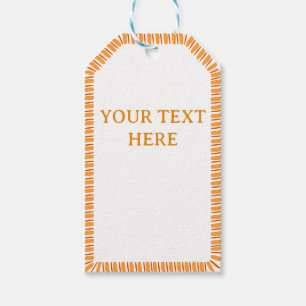 Fall Season Border Thanksgiving Blank Custom Text Gift Tags