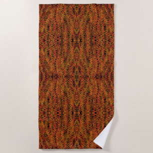 Fall Season Changing Colors Foliage Leaves Art Beach Towel