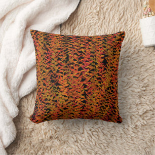 Fall Season Changing Colours Foliage Leaves Art Cushion