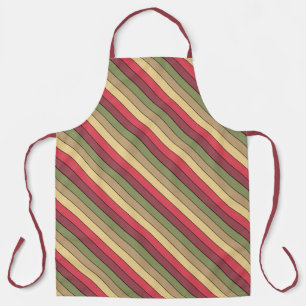 Fall Season Earth Tone Colors On Watercolor Paper Apron