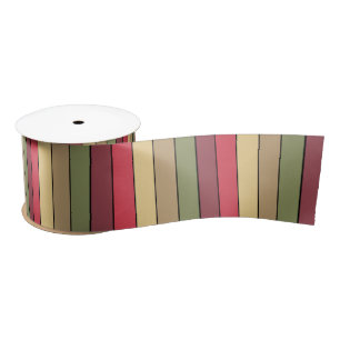 Fall Season Earth Tone Colours On Watercolor Paper Satin Ribbon
