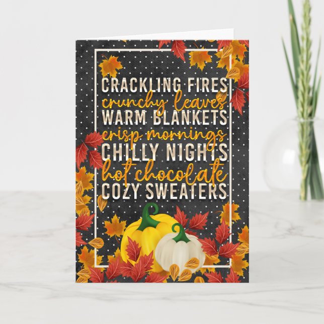 Fall Season Favourite Things Card (Front)