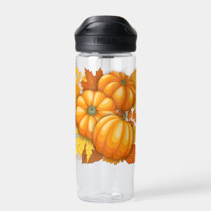 Fall Season Halloween Pumpkins Pattern Water Bottle