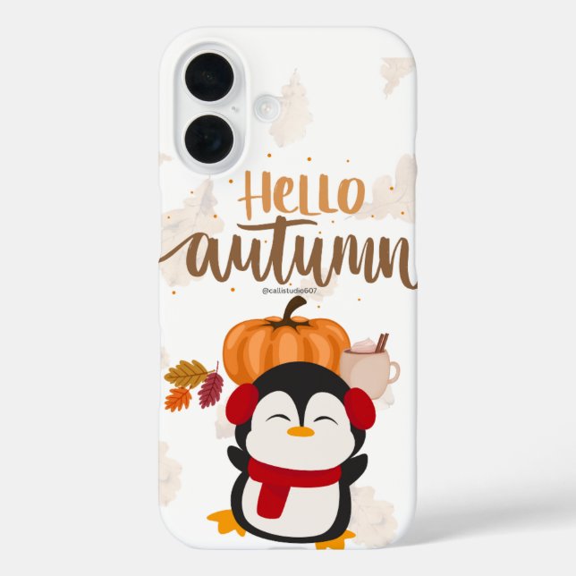 Fall season iPhone 16 phone case (Back)