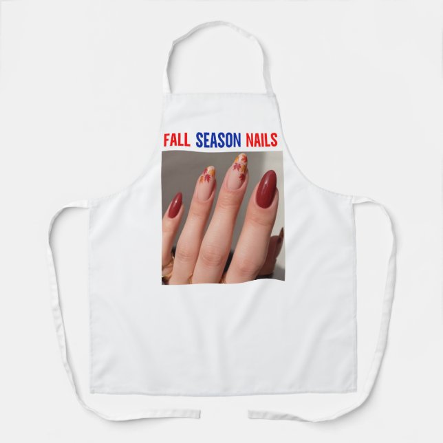 Fall Season Nails Apron (Front)