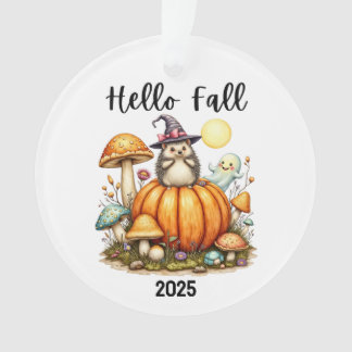 Fall Season Ornament Custom Date Halloween bauble