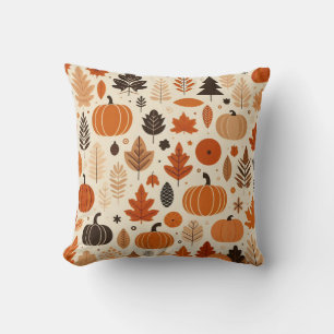 Fall Season Pattern Autumn Design Cushion