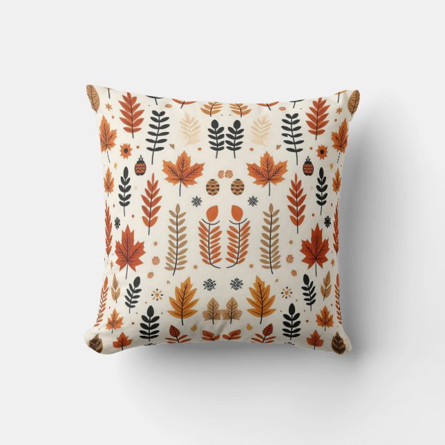 Fall Season Pattern Autumn Design Cushion (Front)