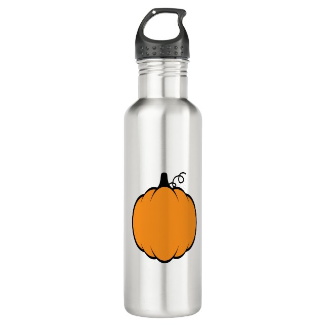 Fall Season Pumpkin Drawing 710 Ml Water Bottle (Front)
