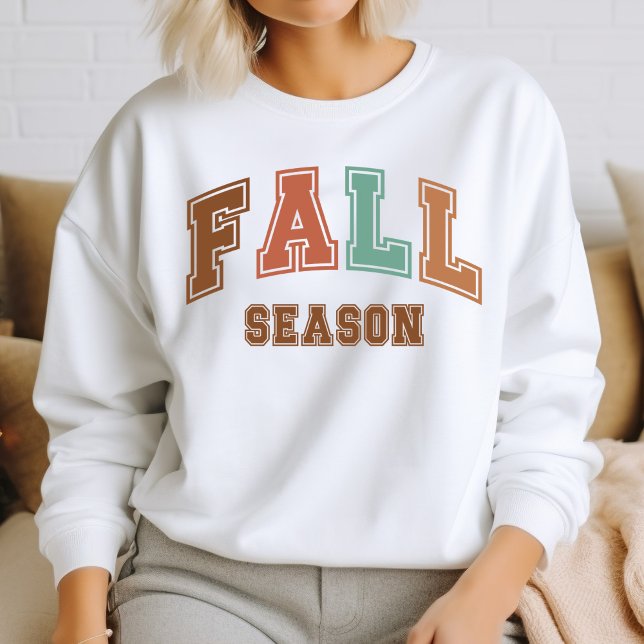 Fall Season Trendy Autumn Varsity Sweatshirt (Creator Uploaded)