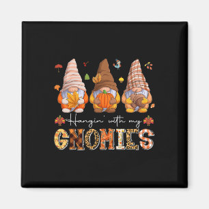 Fall Season Vibes Hanging With My Gnomies Magnet