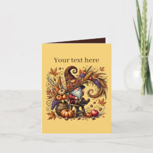 Fall Seasonal gnome party Card
