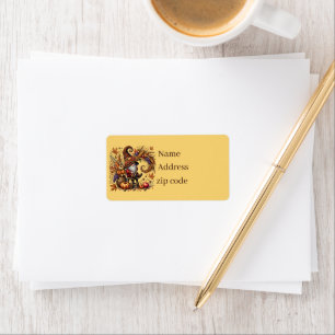 Fall Seasonal gnome party Label