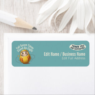 Fall Seven Times Stand Up Eight Address Label