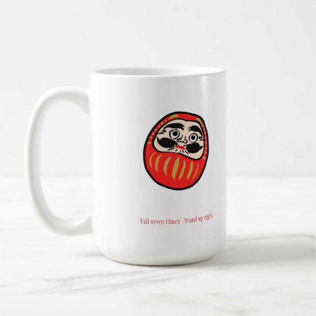 Fall Seven Times Stand Up Eight Coffee Mug (Left)