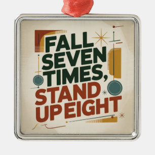 Fall Seven Times, Stand Up Eight Metal Tree Decoration