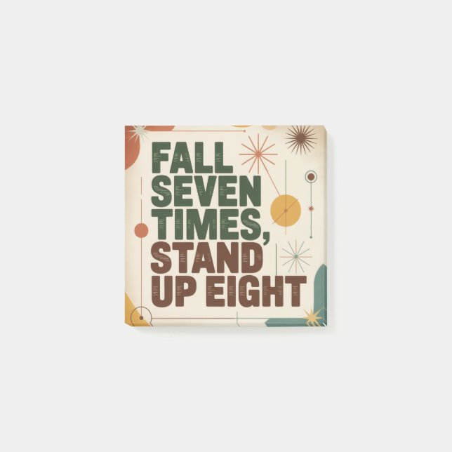 Fall Seven Times, Stand Up Eight Post-it Notes (Front)